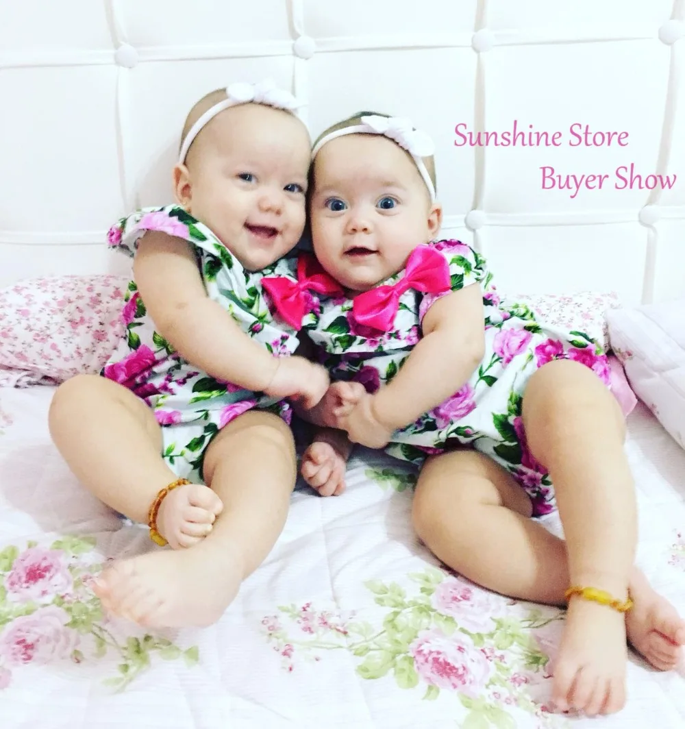 Детские Цветочные Комбинезоны для маленьких девочек одежда без рукавов