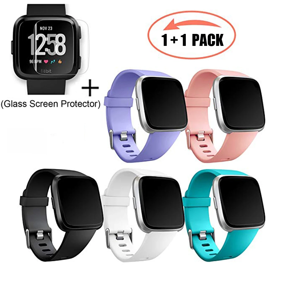 Ремешок Coolaxy для Fitbit Versa сменный мягкий силиконовый ремешок браслета защита