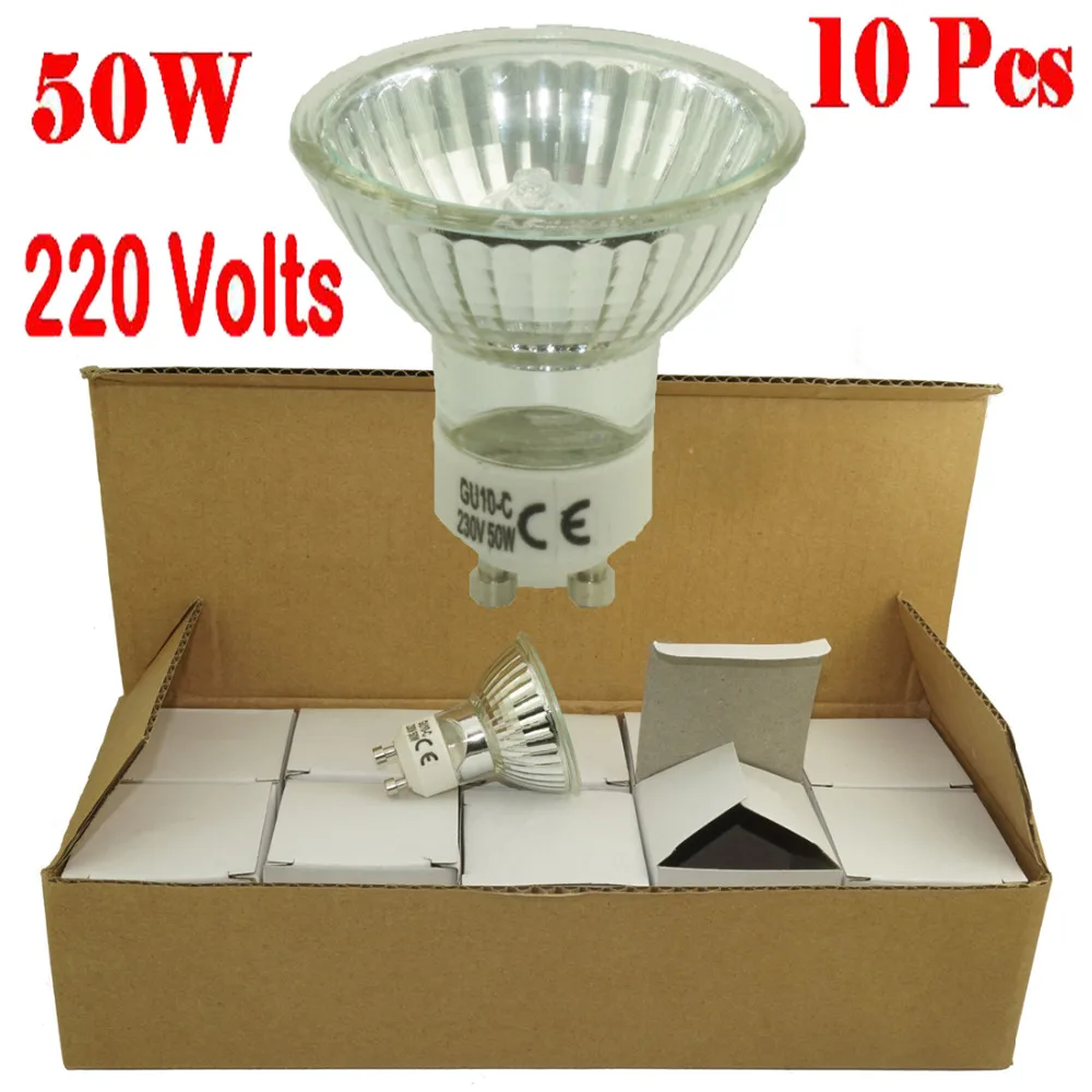 10Pcs/lot GU10 50W 220V halogen Globe Landscape Spot Bright Bulbs Cool White Spotlight | Инструменты