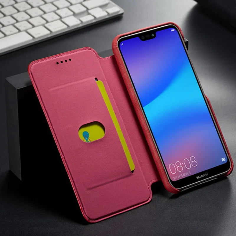 Роскошный чехол-книжка из натуральной кожи, чехол для телефона huawei P20 Pro, держатель для карт, чехол-подставка для huawei P20 Lite NOVA 3E, кошелек