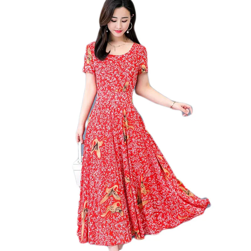 Женское шифоновое платье с широкой юбкой длинное Приталенное кружевное большого