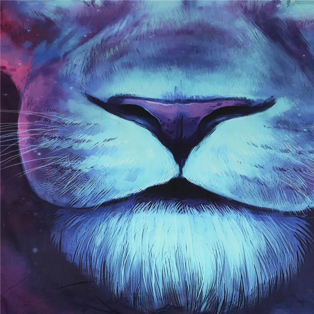 Постельное белье постельное с 3d изображением головы льва Королевский