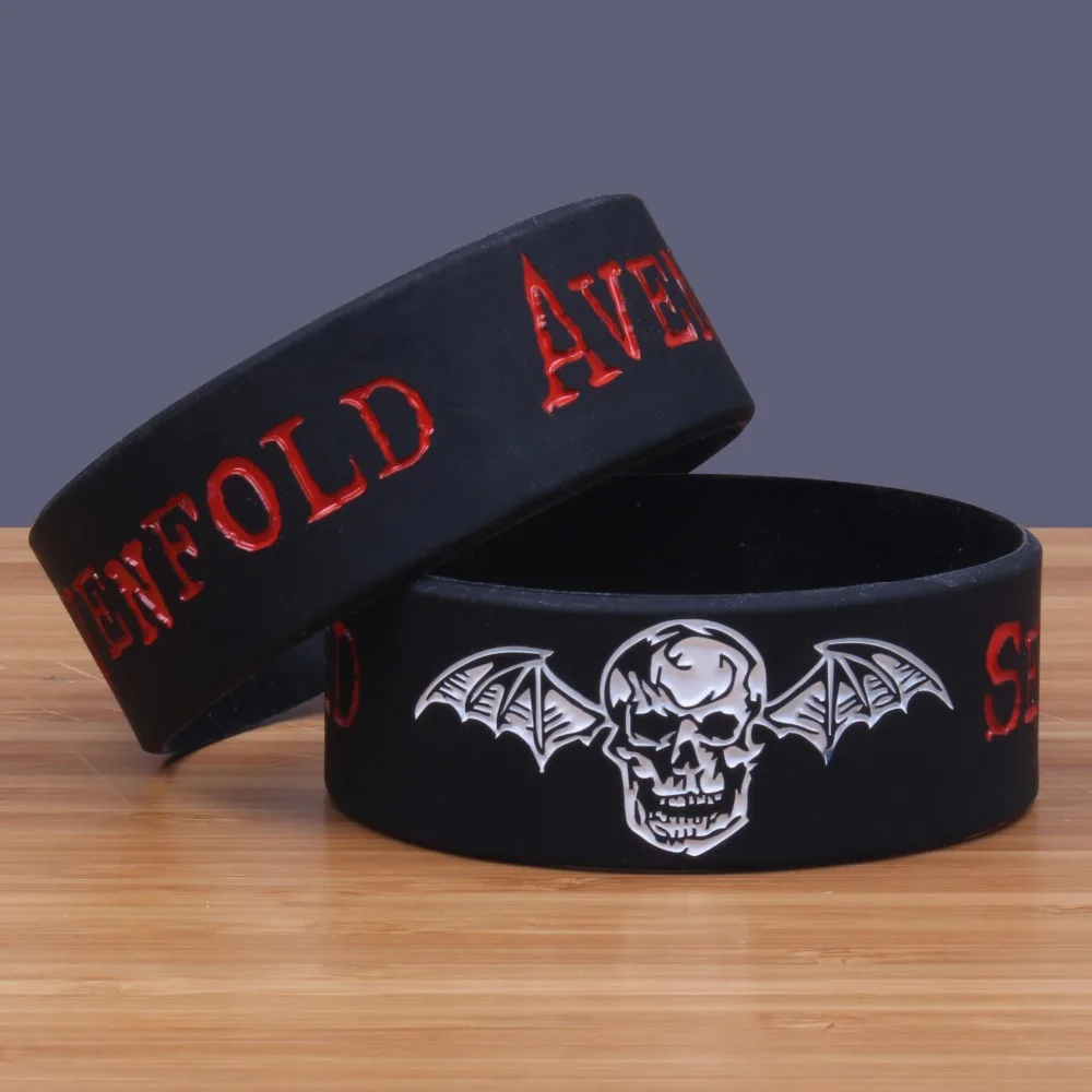 Новый 1 шт. SEVENFOLD AVENGED Силиконовый браслет с буквами для мужчин широкий рок