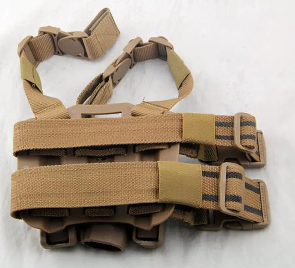 CQB армия BLACKHAWK Тактический падения ног бедра кобура под левую руку для Glock 17 19 22 23