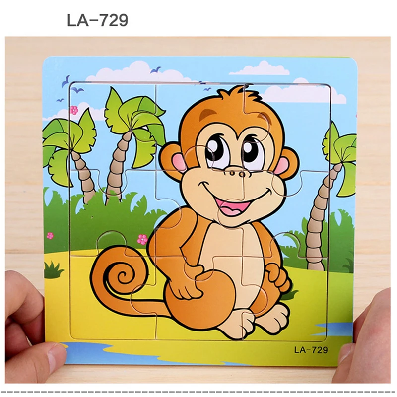 10 шт./лот густой лес Паззлы красочный мультфильм головоломки ребенок животных