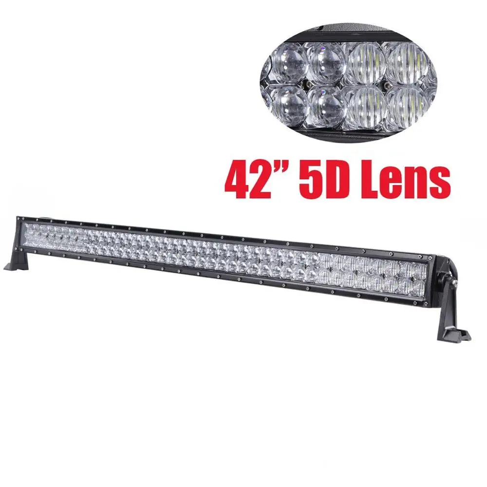 42 inch 240W 2" 32*42*52 дюймов 5D объектив СВЕТОДИОДНЫЙ светильник бар 120W 180W 240W 300W 6000K комбинированный прожектор луча дальнего света светильник 5D светодиодный светильник бар - Цвет: 42 inch 240W