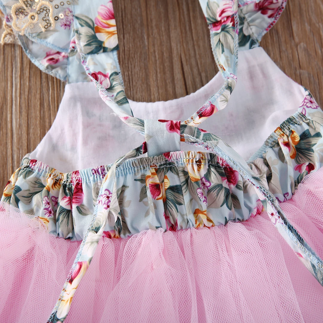 Summer Flower Girls Kids Baby Floral Dress sleeveless Party Formal Bridesmaid Dresses Sundress | Детская одежда и обувь