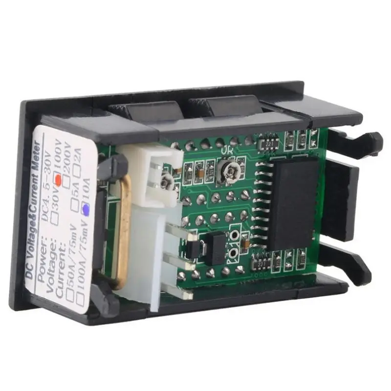 Новый стиль панель установлен DC Цифровой вольтметр Амперметр Двойной Display100 V 10 A |