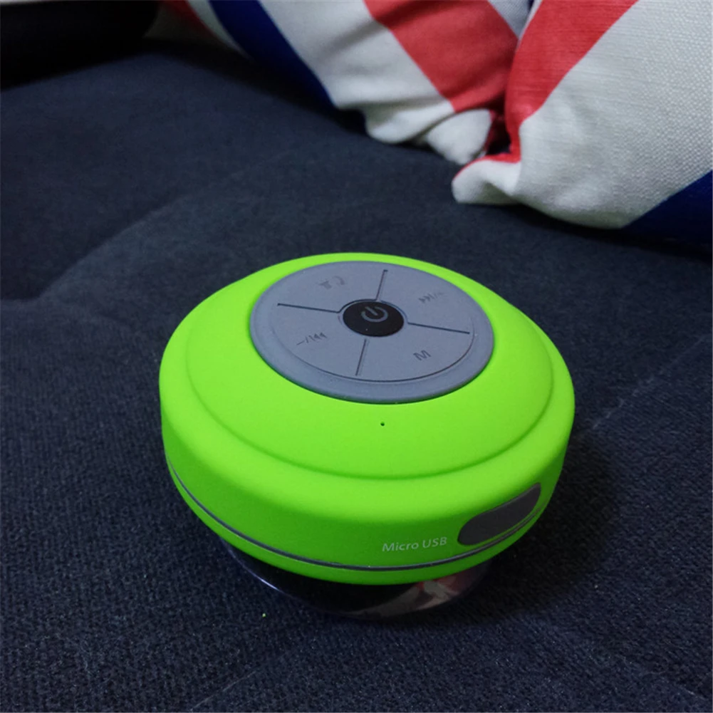 Водонепроницаемый Bluetooth Динамик с светодиодный светильник на присоске Беспроводной Ванная комната мобильного телефона для мобильного телефона Динамик Поддержка Hands-Free данные карты