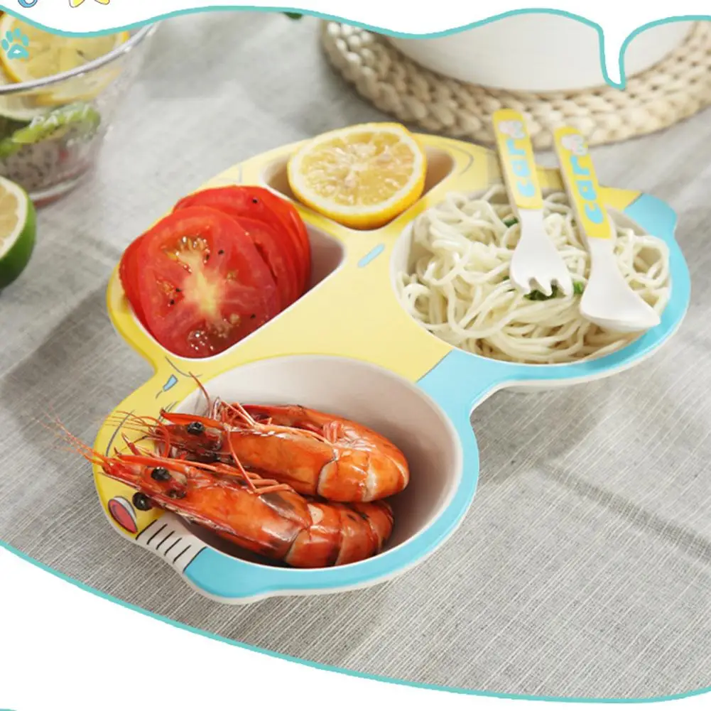 Набор детской посуды из бамбукового волокна 5 шт. детская миска для риса ложка