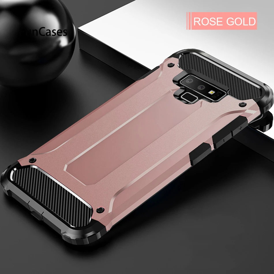 Rosegold Роскошный противоударный защитный чехол для samsung Galaxy S7 Edge S8 S9 Plus Note 8 9 чехол для телефона чехол для S8 S9 Note 9 противоударный чехол - Цвет: Rosegold