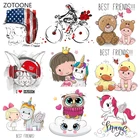 ZOTOONE нашивки с полосками набор утюга на переноске милая собака Флаг патч для футболки девочка детская одежда DIY термо-Стикеры для одежды на одежде G