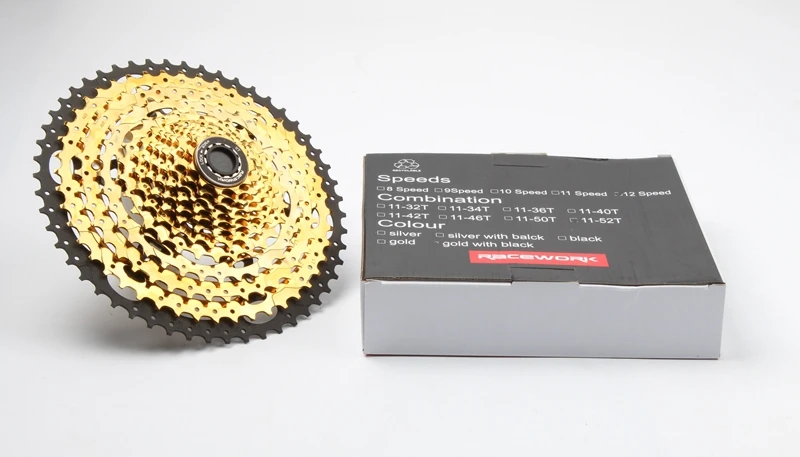 RACEWORK год 10 скорость 11 скорость 12 скоростная кассета 11-52 T MTB кассета 12 скорость для горного велосипеда, шоссейного велосипеда, MTB, BMX