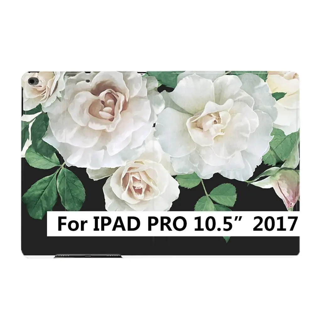 iPad PRO 10.5 2017 Элегантный красивый белый цветок из искусственной кожи Стенд Смарт чехол для iPad Air 2 3 9," 56 7th 10,2" 10," PRO Mini 4 5 - Цвет: iPad PRO 10.5 2017