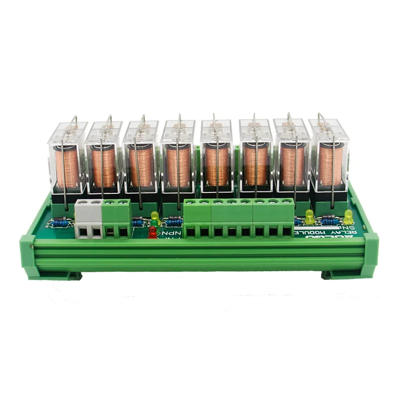 8 канальное 1 SPDT DIN рейка OMRON G2R 12 В DC/AC интерфейсный релейный модуль|omron g2r|8 channelinterface