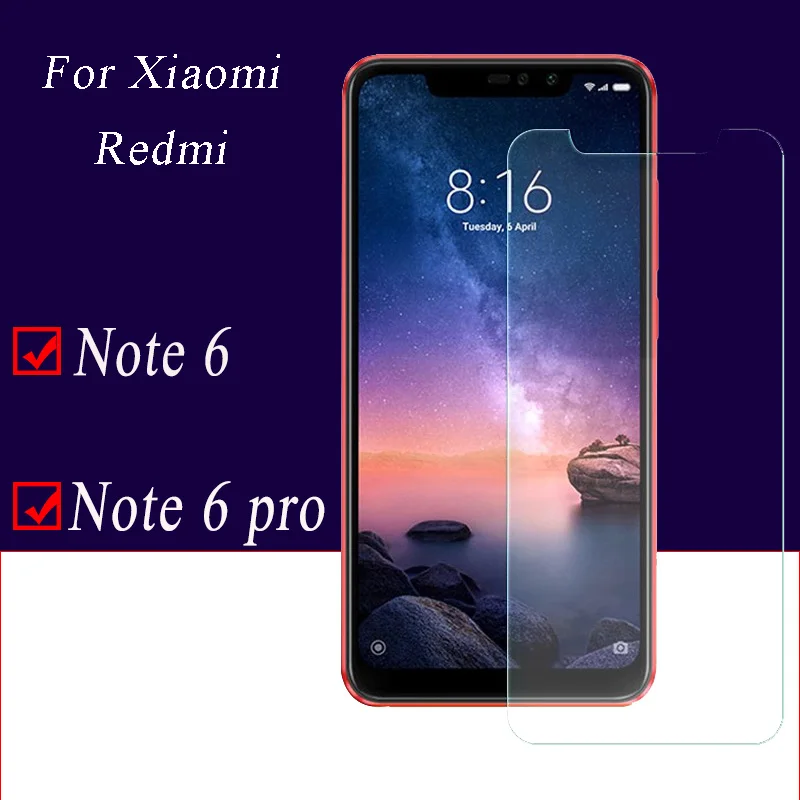 Закаленное защитное стекло для xiaomi redmi note 6 pro на ksiomi Siomi Note6 Xiomi 6Pro Xiaomei защита