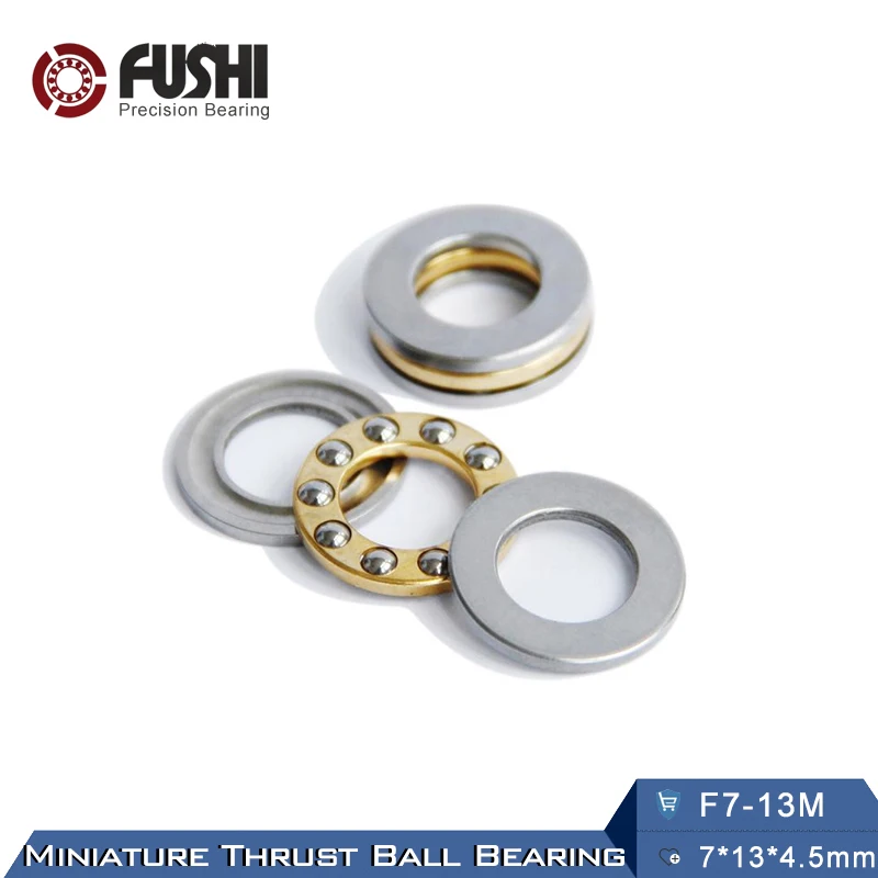 

F7-13M Bearing 7*13*4.5 mm ( 10PCS ) ABEC-1 Miniature F7 13 MThrust Axial F7 13M Ball Bearings With Grooved Raceway