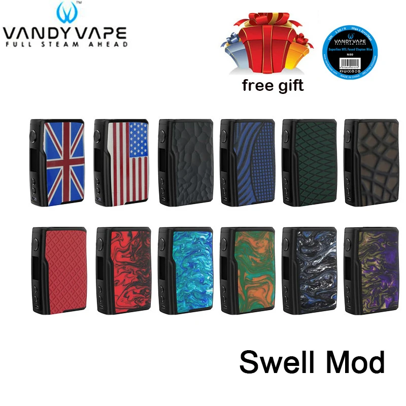 Оригинальный Vandy Vape Swell Mod 188W бокс мод питание от двух аккумуляторов 18650 подходит