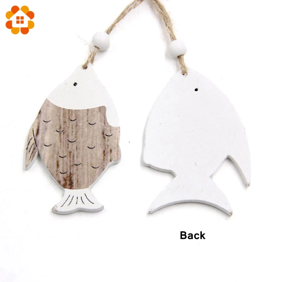 4 шт./лот деревянные рыбки деревенские винтажные Деревянные Подвески украшения