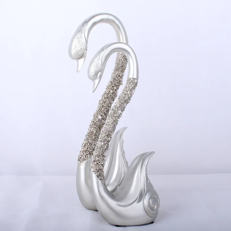 Изделия из смолы для европейских влюбленных лебедь домашний декор свадьбы