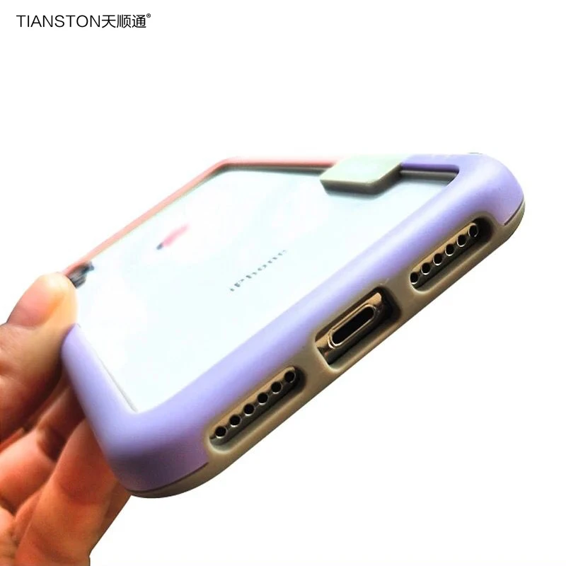Для iphone X 6 6s 7 8 plus, чехлы, бампер, гибридный Цвет, TPU PC, чехол для телефона apple 6 6s, милый, двойной цвет, Coque Capa, без веревки