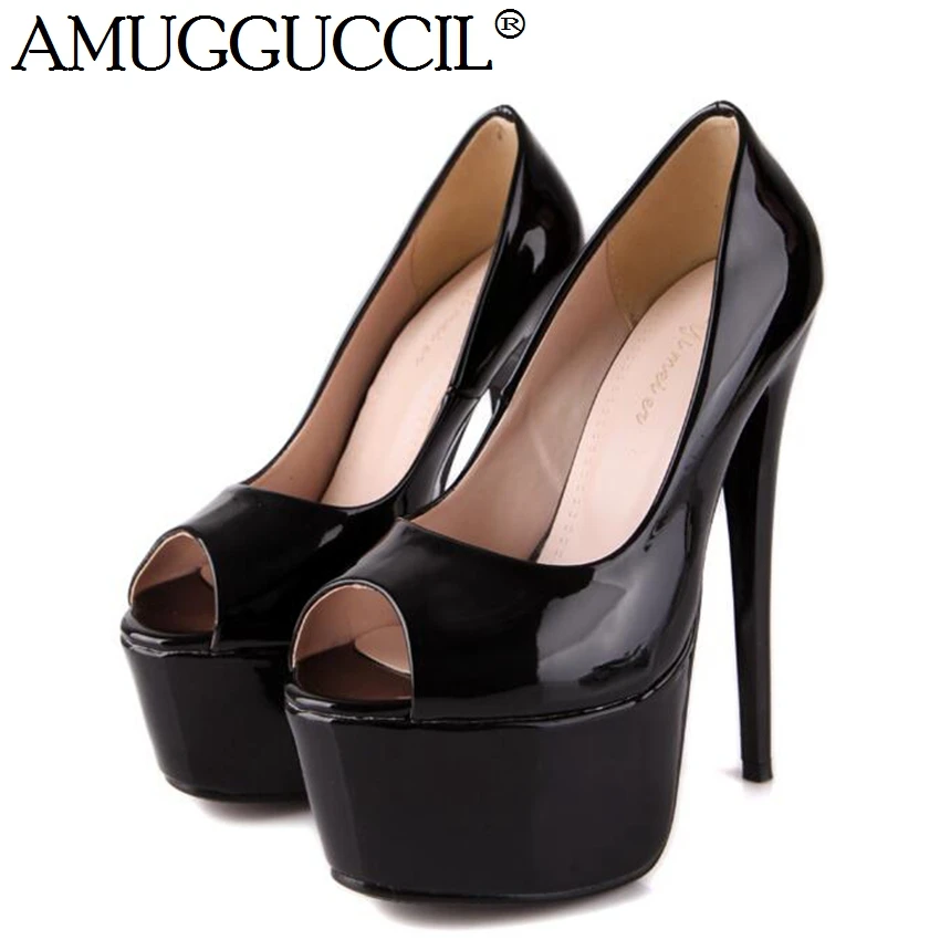 Туфли лодочки на высоком каблуке большие размеры 35 43 черного и абрикосового