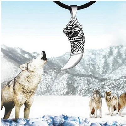 Кулон из серебра 925 пробы волшебный зуб кулон Клык чистого стерлингового с