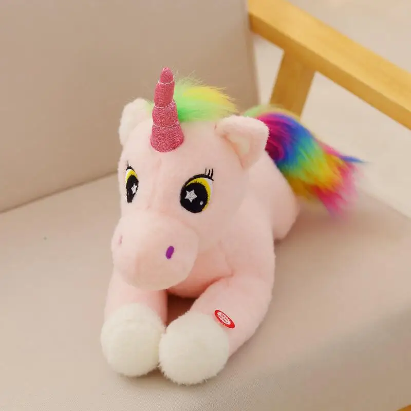 50cm LED Unicorn Plush Toys Light Up Stuffed Animals Cute Rainbow Horse Toy Soft Doll Kids Birthday Gifts | Игрушки и хобби