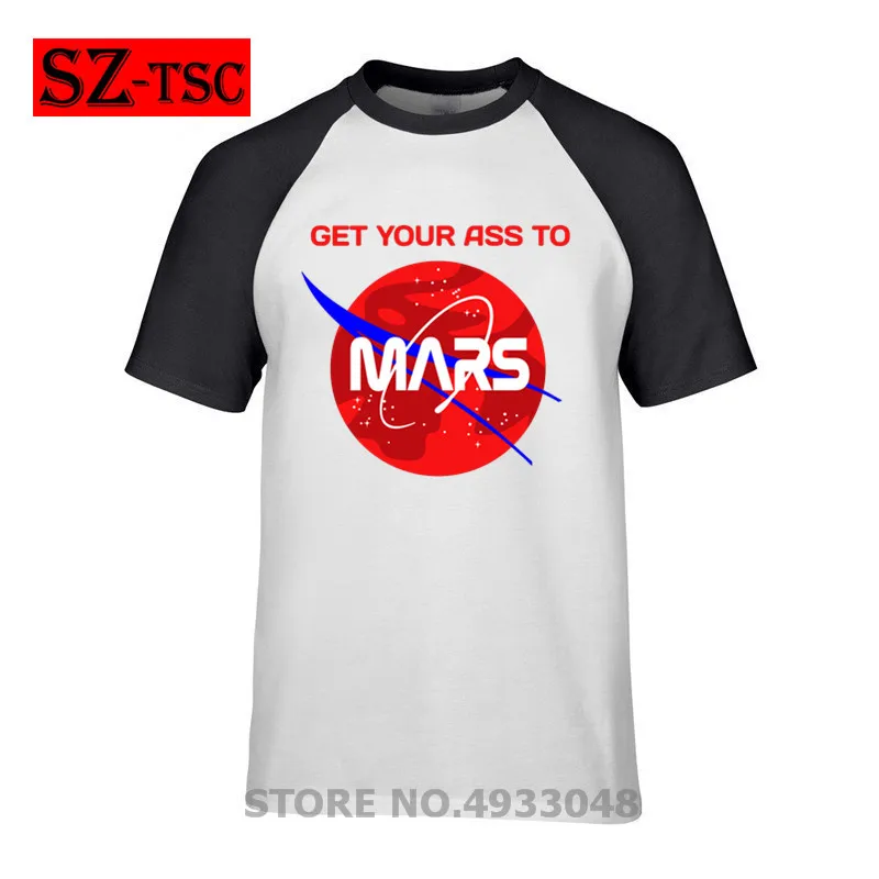 Мужская футболка с надписью adopy Mars Get Your Ass To мужская Милая 30 цветов хлопковая
