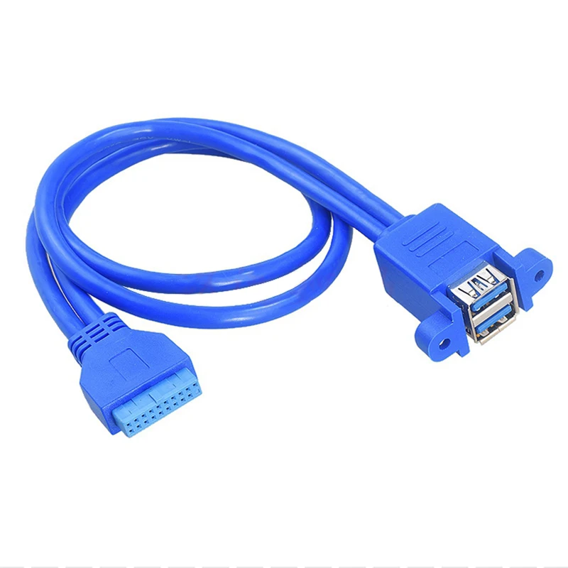 19/20 контактный Женский USB разъем на два 3 0 Tyep A женский кабель материнская плата