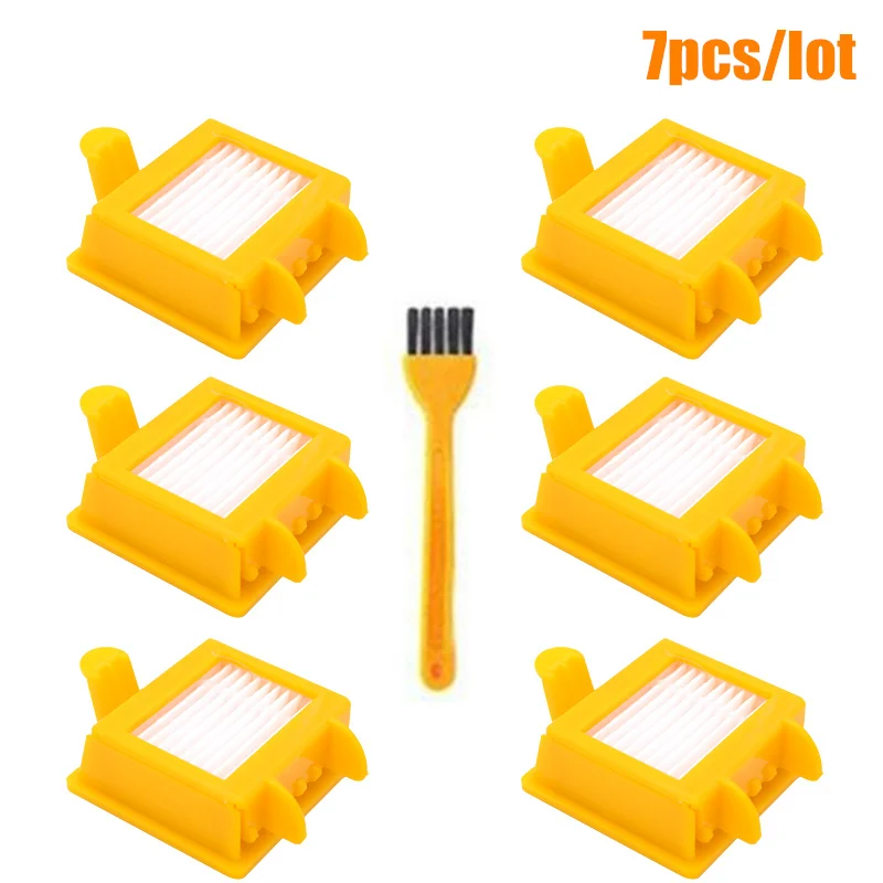 7PCS Hepa фильтры щетина щетка Гибкая ударная щетка запасные боковые щетки для iRobot Roomba 700 серии 760 770 780 790 - Цвет: 7PCS
