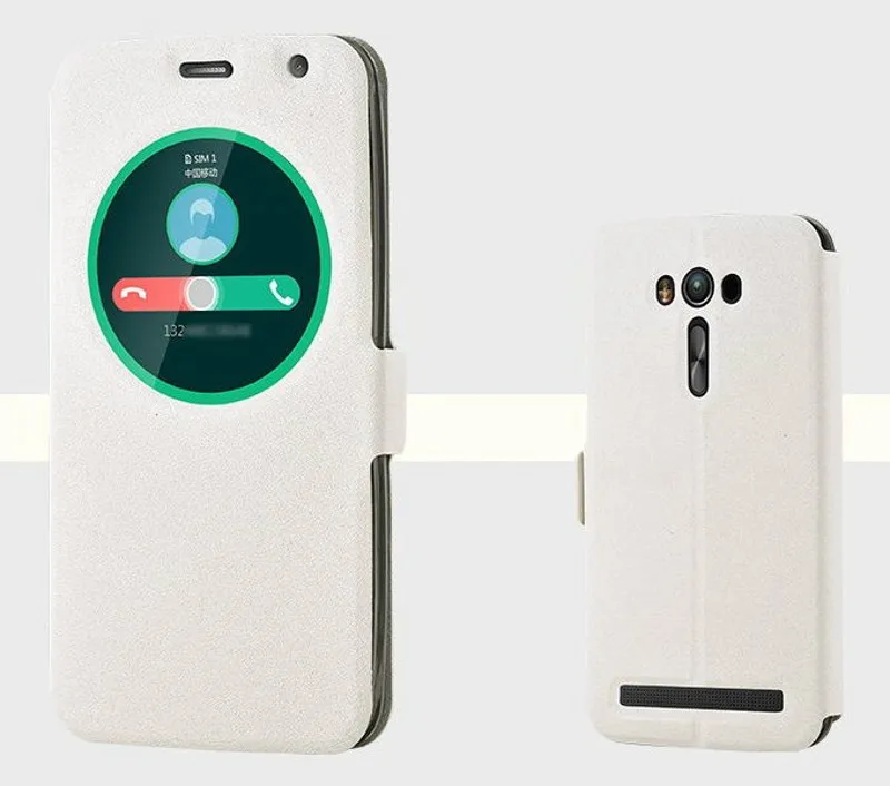 Бежевый Для Asus Zenfone 2 Laser ZE550kl чехол для Asus Zenfone 2 Laser ZE500kl ZE500KG откидной кожаный чехол для Z00ED Z00LD чехол s - Цвет: Бежевый