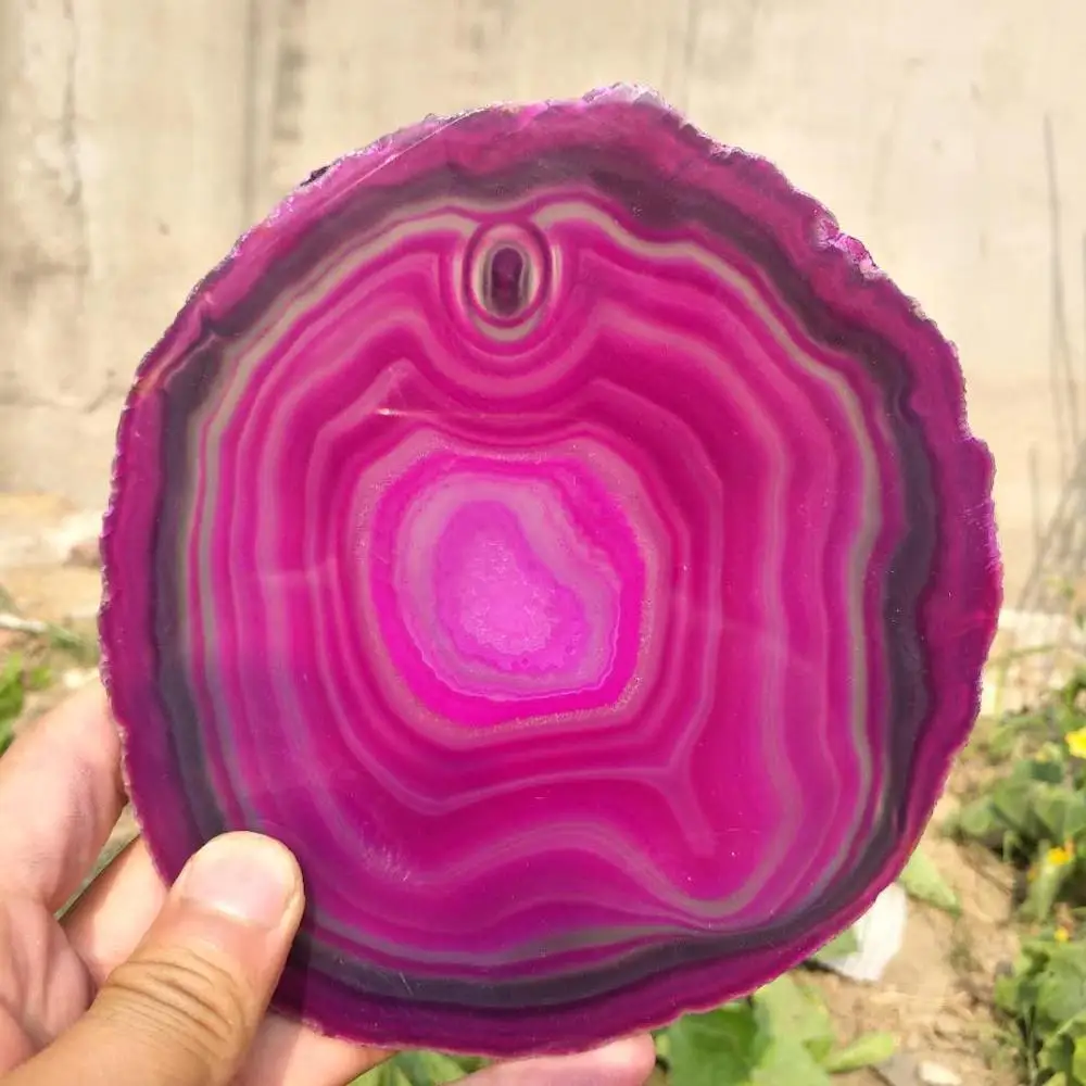 120-140 мм натуральный агат ломтики подставка полированный красный Агат ломтик | Дом