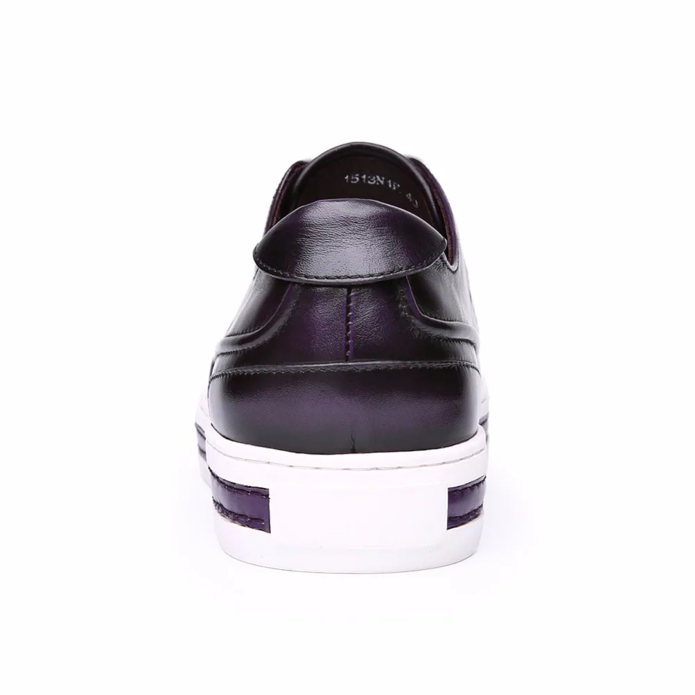 TERSE_Hot Selling Shoes Men Casual Goodyear Handmade Leather Holy Quality Luxury Style Purple Color In Stock 1513-1 | Обувь