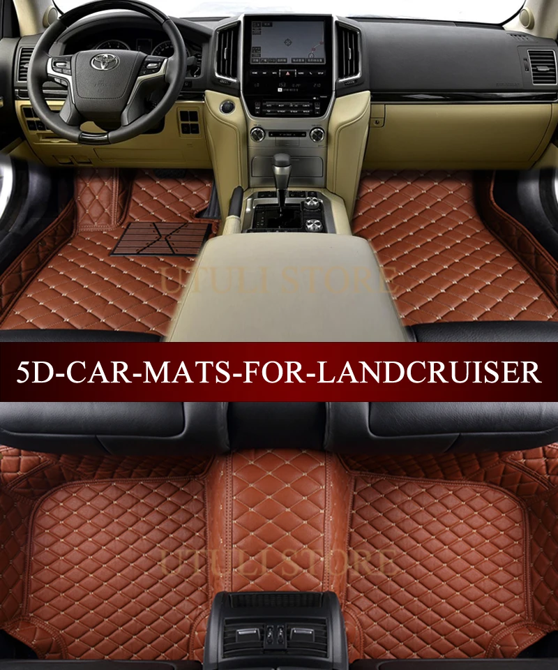 Коврики для автомобилей Toyota Land Cruiser LC200/Prado LC120 LC100 LC150 FJ120 FJ150 Sequoia Tundra коврики ног