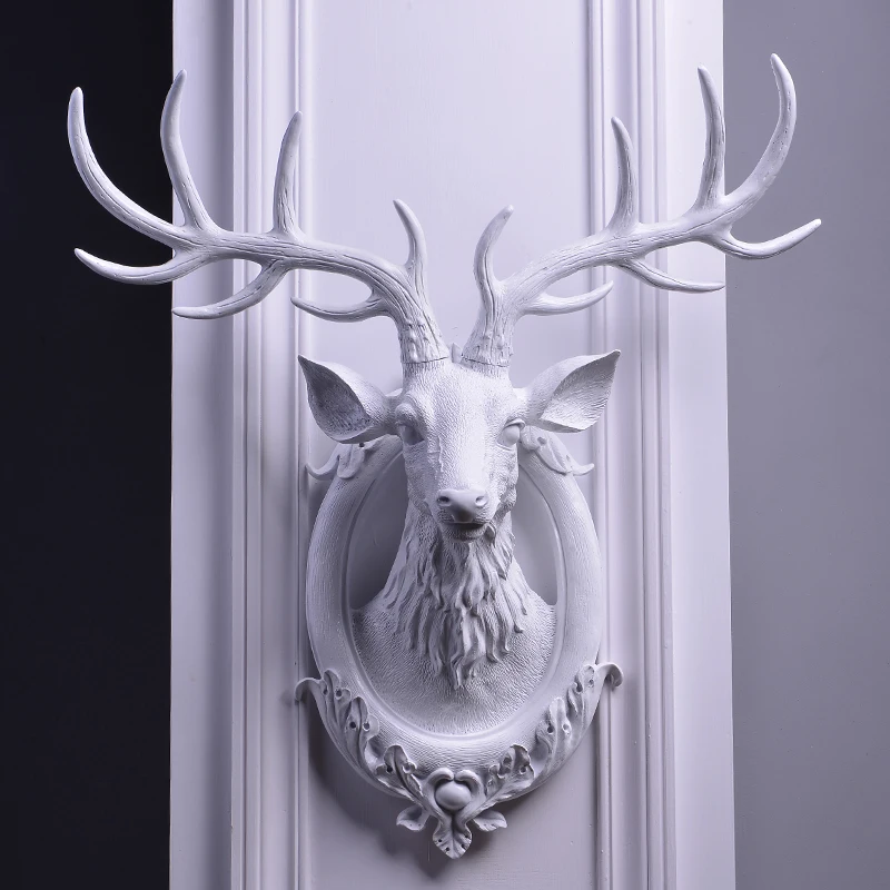 Голова искусства Ремесла Wanlang счастливый олень кулон настенная Фреска