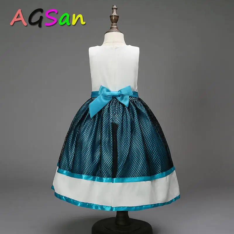 AGSan Cute Princess Style Girl Dress Sleeveless Teenagers Clothing Long Wedding Party Costumes Flower Dresses Vestido | Детская одежда