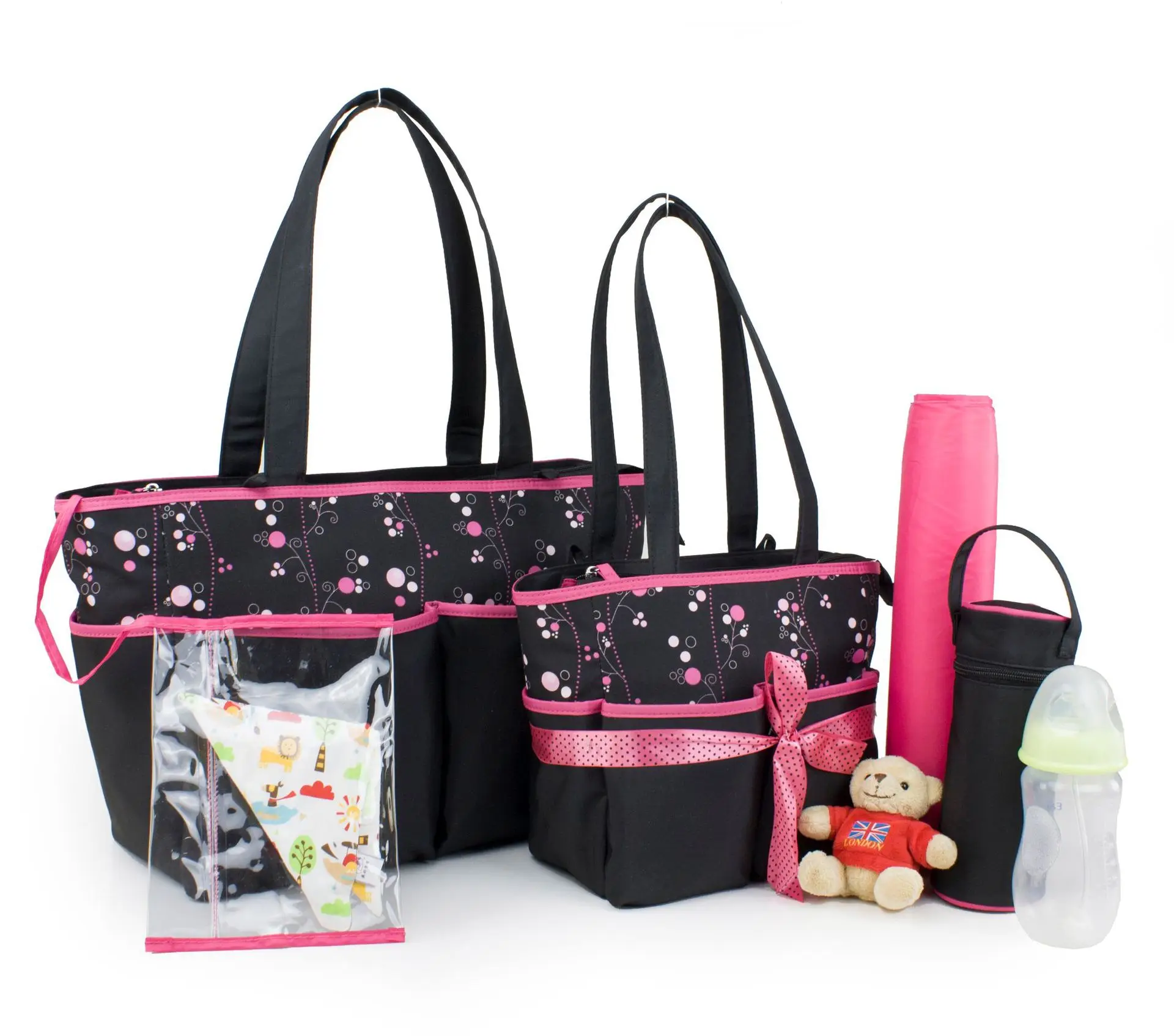 Colorland Mom Pack 5 комплектов на одно плечо портативная многофункциональная Большая вместительная модная сумка для матери и ребенка - Цвет: 18
