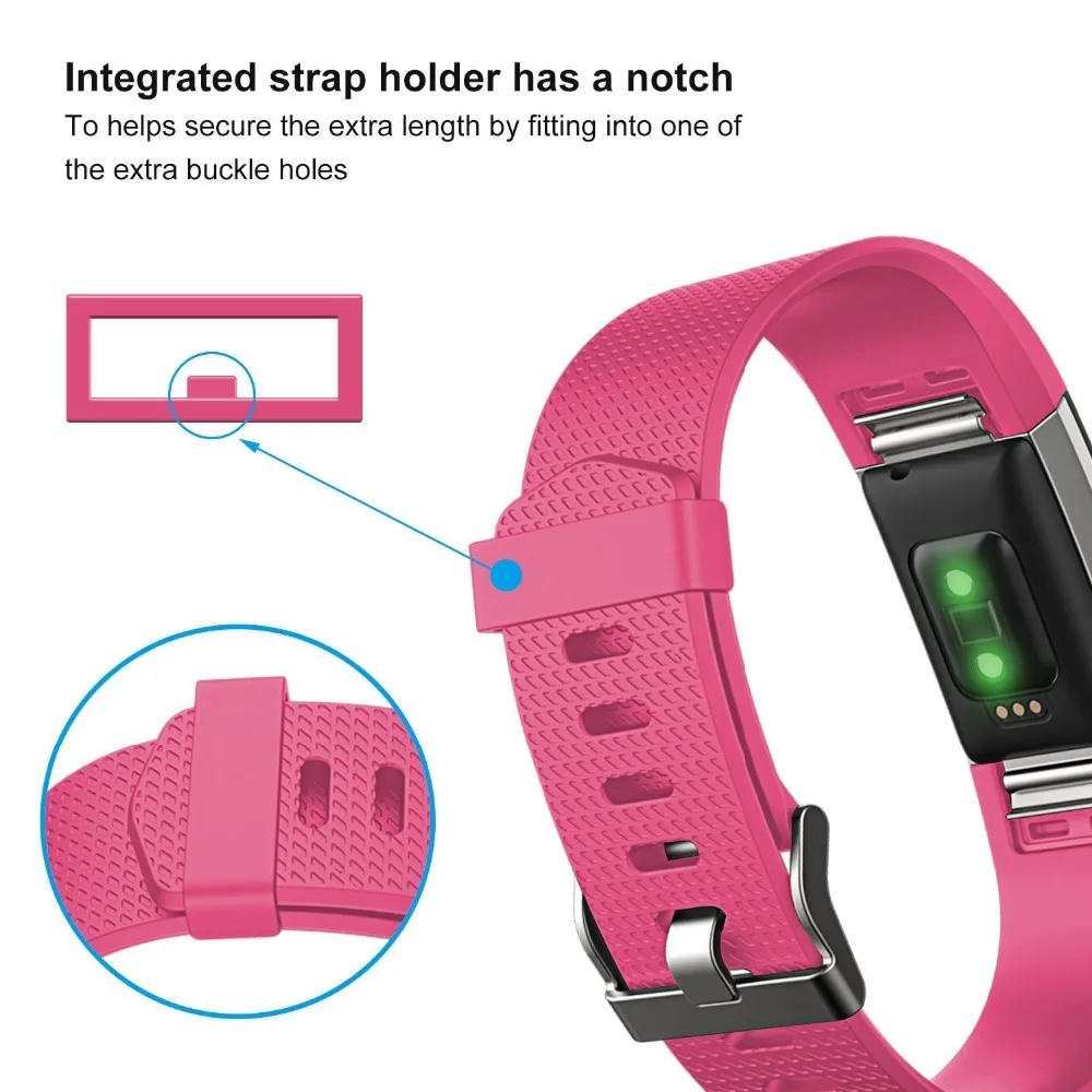 Honecumi 10 упак. для Fitbit Charge 2 ремень прочный Фитнес Браслет для Fitbit заряд 2 заменить Для мужчин Т группа для женщин Для мужчин
