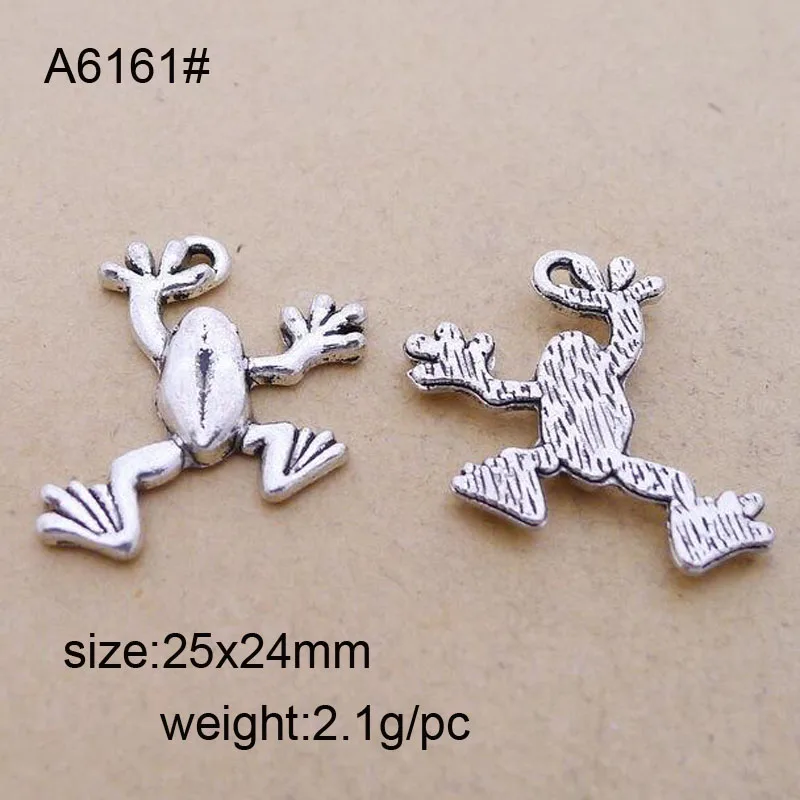 

25 шт. 25x24 мм модные античные серебряные подвески лягушки для самостоятельного поиска ювелирных изделий