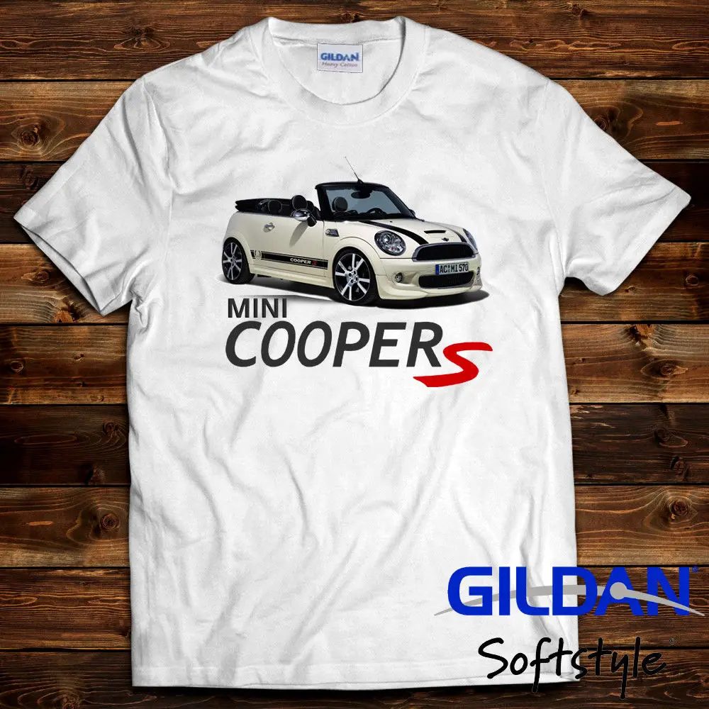Новинка брендовая одежда футболки Специальный Логотип MINI Cooper Car вид сбоку 100%