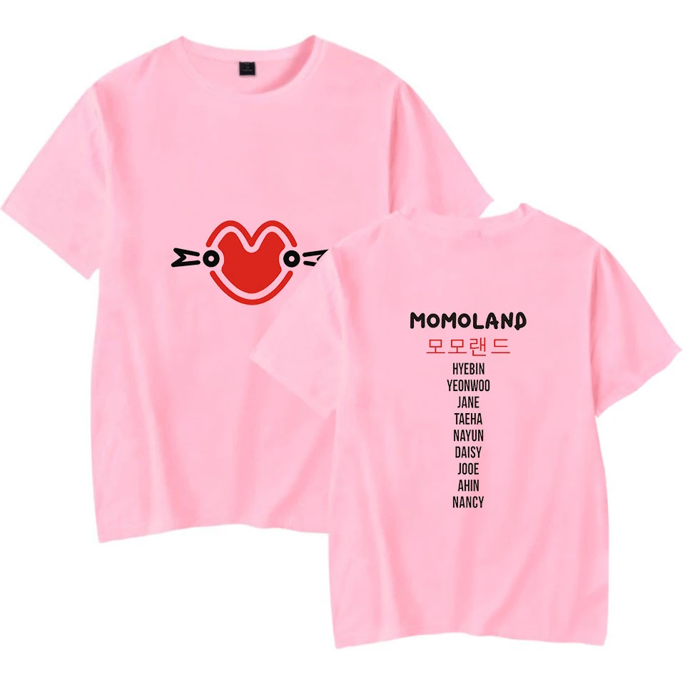 Модные мужские и женские футболки LUCKYFRIDAYF MOMOLAND Kpop в стиле хип хоп Повседневная