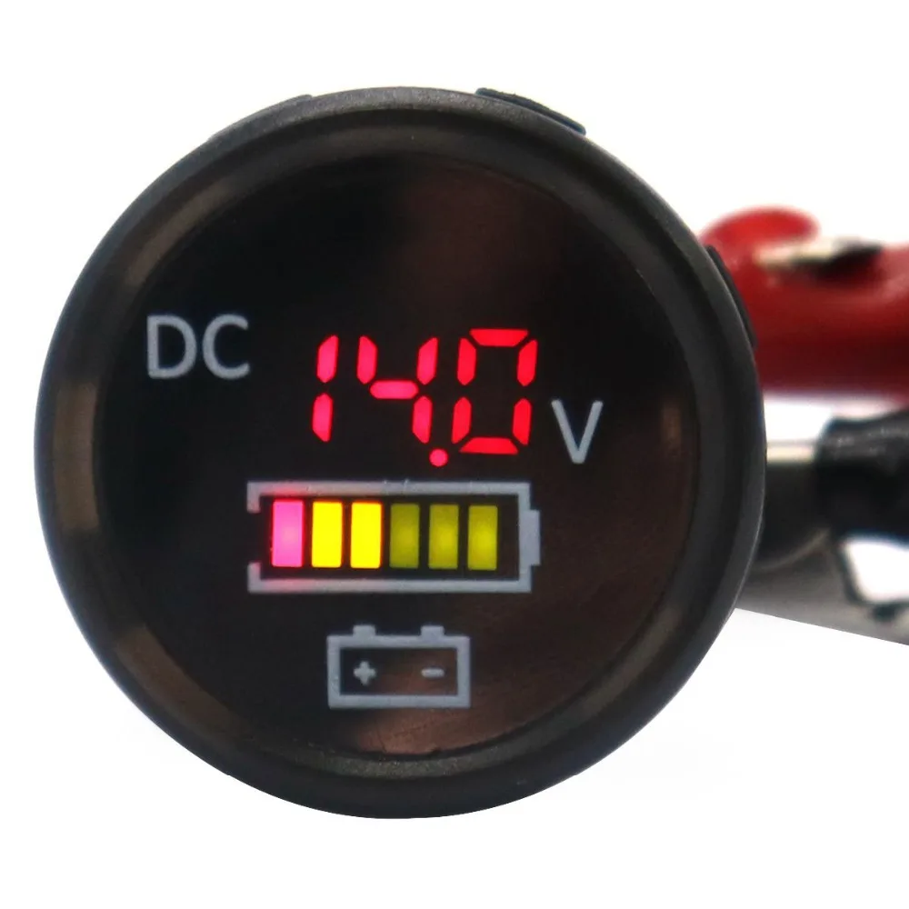 

Waterproof Digital Color Volt Meters Display Voltmeter IP67 for 12/24V Car RV Boat Marine