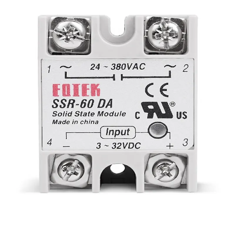 Промышленное твердотельное реле SSR 60DA 3-32 V DC вход и 24-380VAC 60A выходная нагрузка