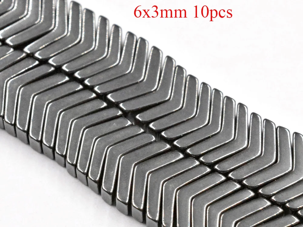 FLTMRH Natural Stone Hematite Beads Bright Geometric shape beads for DIY Necklace Bracelet Jewelry Making Accessories | Украшения и