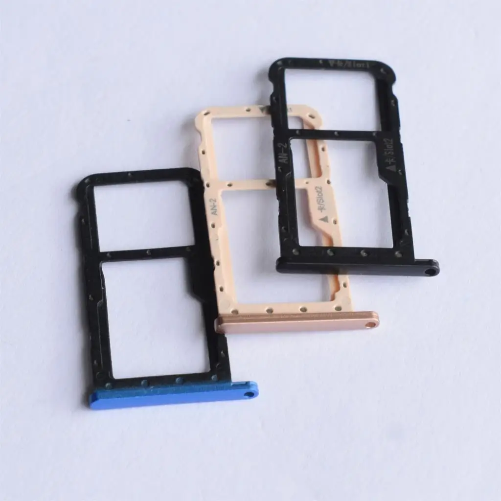 

original new Nano SIM/ Micro SIM Card Tray Holder Micro SD TF Card Slot Holder Adapter for Huawei P20 lite/Nova 3E