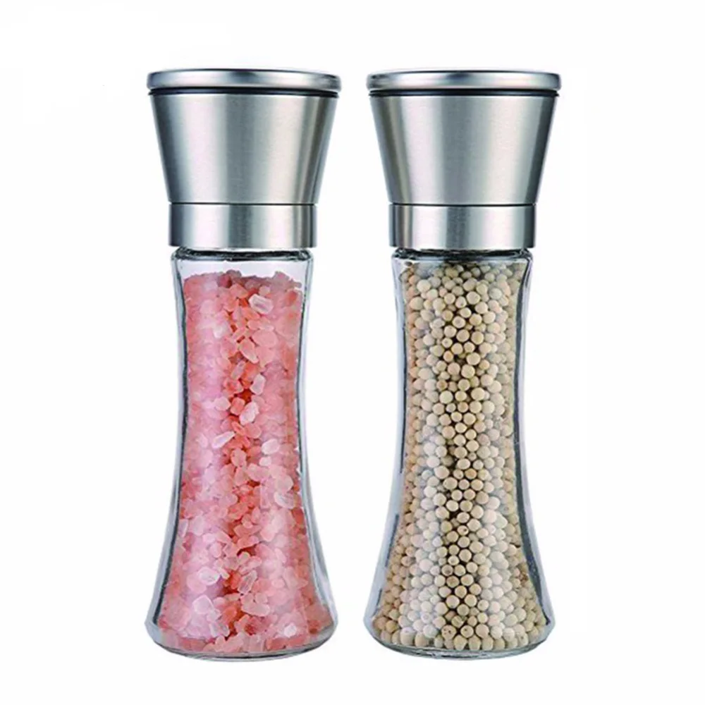 AHTOSKA 2Шт./лот Мельница Для Перца И Соли Шлифовальные Станки Из Нержавеющей Сталь С
