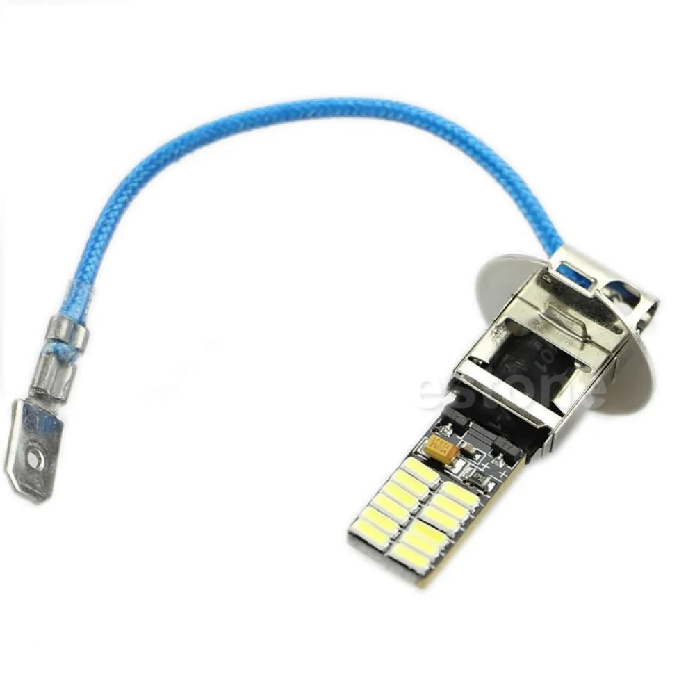 HNGCHOIGE Горячие автомобильные Стайлинг 6500K HID Белый 24-SMD-4014 H3 светодиодные лампы для