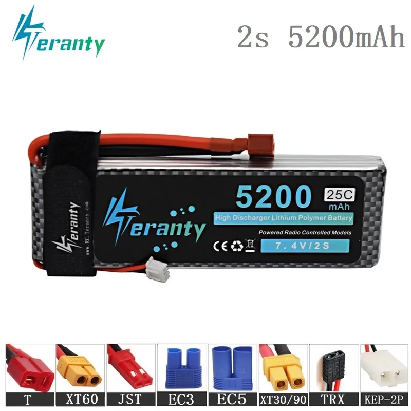 Высокая скорость 7 4 V 5200mAh Lipo батарея для RC автомобилей роботов самолетов