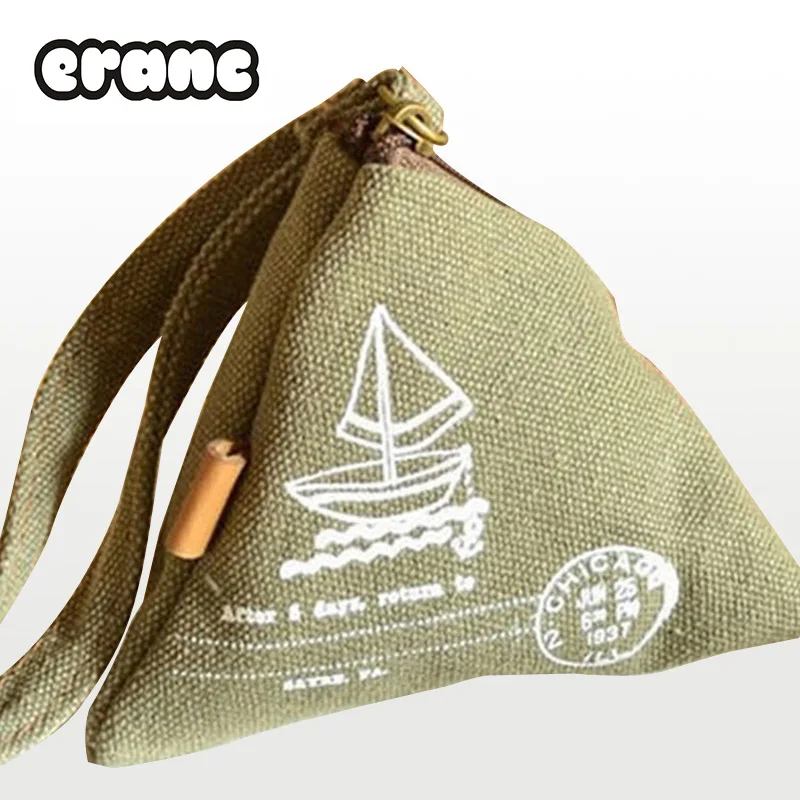 Винтаж холст Zongzi Форма портмоне ребенок Для женщин мужчин кошелек Малый Сумки